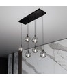 Cosmo 6 Sort/Grafit pendellampe - Ø14 cm, E14, 230V, uden lyskilde