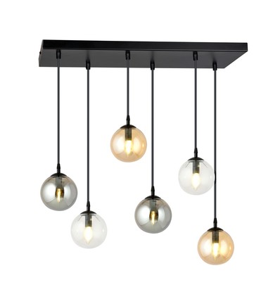 Cosmo 6 Sort MIX1 pendellampe - Ø14 cm, E14, 230V, uden lyskilde