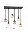 Cosmo 6 Sort MIX1 pendellampe - Ø14 cm, E14, 230V, uden lyskilde