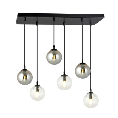Cosmo 6 Sort MIX2 pendellampe - Ø14 cm, E14, 230V, uden lyskilde