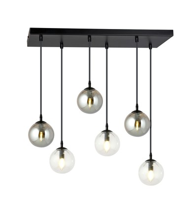 Cosmo 6 Sort MIX2 pendellampe - Ø14 cm, E14, 230V, uden lyskilde