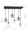 Cosmo 6 Sort MIX2 pendellampe - Ø14 cm, E14, 230V, uden lyskilde