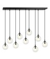 Cosmo 9 Sort/Transparent pendellampe - Ø14 cm, E14, 230V, uden lyskilde