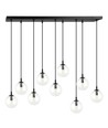 Cosmo 9 Sort/Transparent pendellampe - Ø14 cm, E14, 230V, uden lyskilde