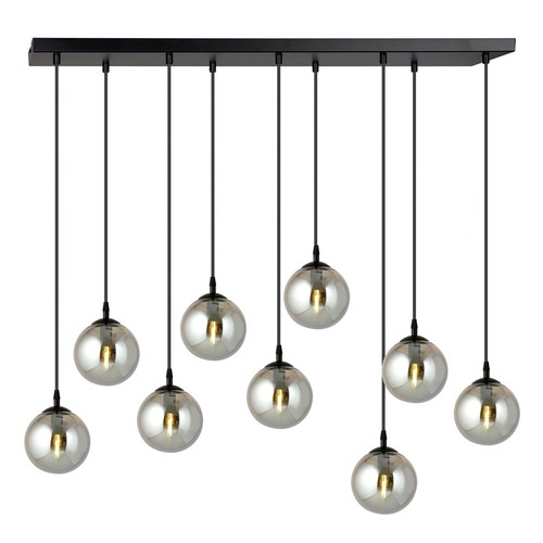 Cosmo 9 Sort/Grafit pendellampe - Ø14 cm, E14, 230V, uden lyskilde