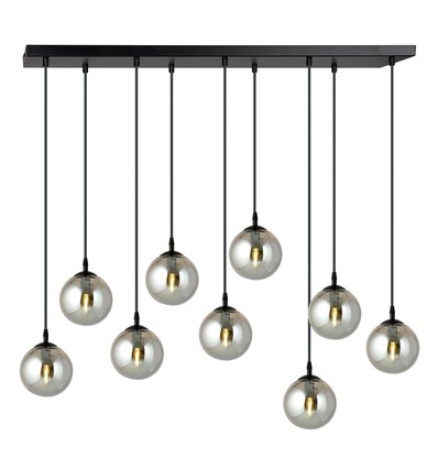 Cosmo 9 Sort/Grafit pendellampe - Ø14 cm, E14, 230V, uden lyskilde