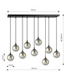 Cosmo 9 Sort/Grafit pendellampe - Ø14 cm, E14, 230V, uden lyskilde