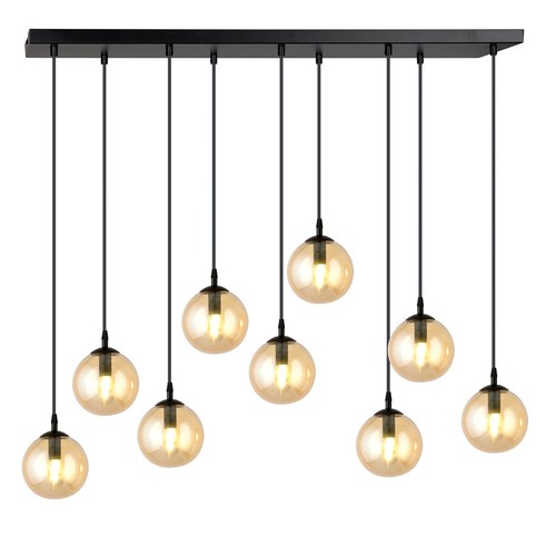 Cosmo 9 Sort/Rav pendellampe - Ø14 cm, E14, 230V, uden lyskilde
