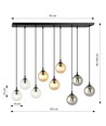 Cosmo 9 Sort MIX1 pendellampe - Ø14 cm, E14, 230V, uden lyskilde