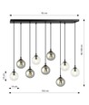 Cosmo 9 Sort MIX2 pendellampe - Ø14 cm, E14, 230V, uden lyskilde