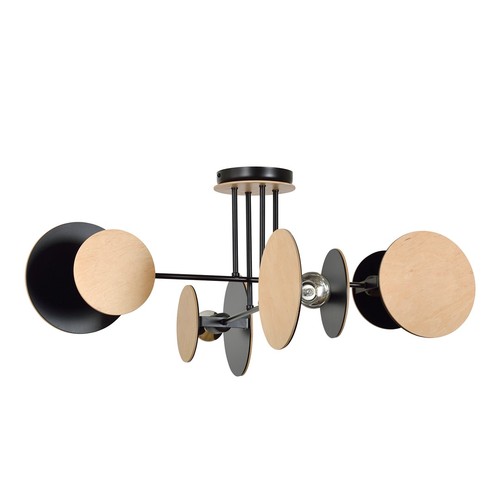 Zita 4 Sort loftslampe - E27, 230V, uden lyskilde