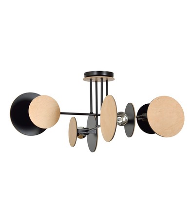 Zita 4 Sort loftslampe - E27, 230V, uden lyskilde