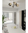Zita 4 Sort loftslampe - E27, 230V, uden lyskilde