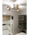 Zita 4 Sort loftslampe - E27, 230V, uden lyskilde