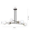 Ognis 6 Sort pendellampe - Ø15 cm, E27, 230V, uden lyskilde