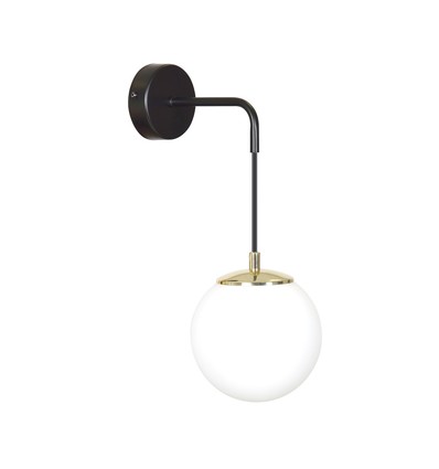 Ognis K1 Sort væglampe - Ø15 cm, E27, 230V, uden lyskilde