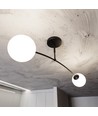 Pregos 2 Sort loftslampe - Ø15 cm, E14, 230V, uden lyskilde