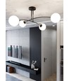 Pregos 4 Sort loftslampe - Ø15 cm, E14, 230V, uden lyskilde
