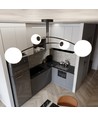 Pregos 4 Sort loftslampe - Ø15 cm, E14, 230V, uden lyskilde