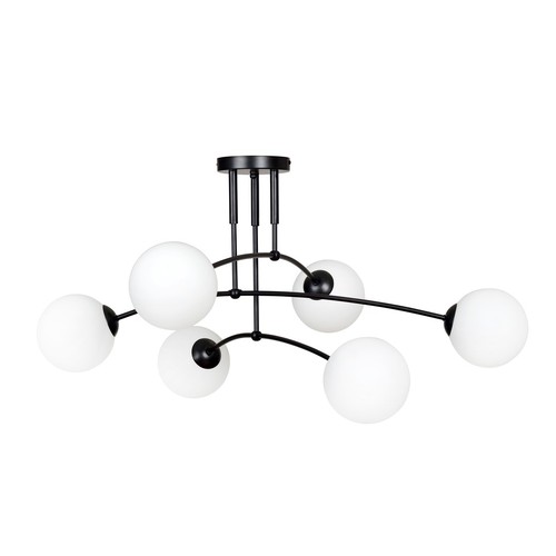 Pregos 6 Sort loftslampe - Ø15 cm, E14, 230V, uden lyskilde