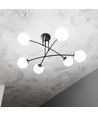 Pregos 6 Sort loftslampe - Ø15 cm, E14, 230V, uden lyskilde