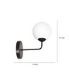 Pregos K1 Sort væglampe - Ø15 cm, E14, 230V, uden lyskilde