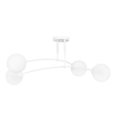 Pregos 4 Hvid loftslampe - Ø15 cm, E14, 230V, uden lyskilde