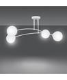 Pregos 4 Hvid loftslampe - Ø15 cm, E14, 230V, uden lyskilde