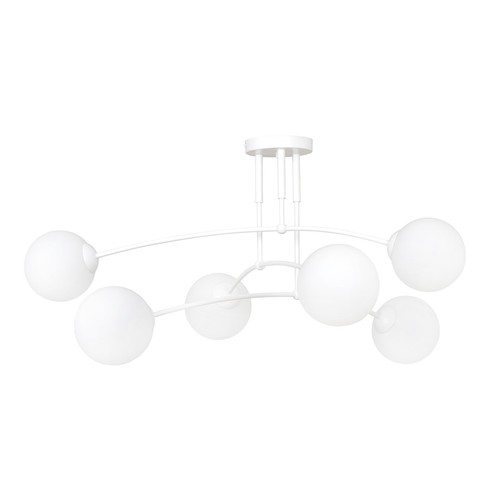 Pregos 6 Hvid loftslampe - Ø15 cm, E14, 230V, uden lyskilde