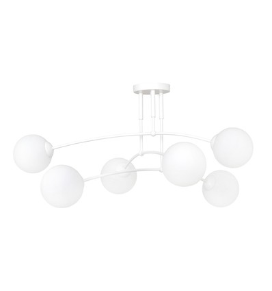 Pregos 6 Hvid loftslampe - Ø15 cm, E14, 230V, uden lyskilde