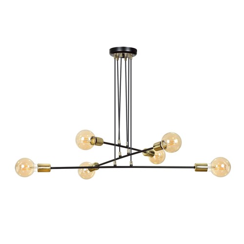 Vesio 6 Sort pendellampe - E27, 230V, uden lyskilde