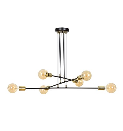 Vesio 6 Sort pendellampe - E27, 230V, uden lyskilde