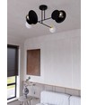 Minerva 4 Sort loftslampe - Ø15 cm, E27, 230V, uden lyskilde