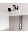 Minerva 4 Sort loftslampe - Ø15 cm, E27, 230V, uden lyskilde