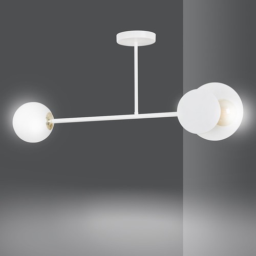 Minerva 2 Hvid loftslampe - Ø15 cm, E27, 230V, uden lyskilde