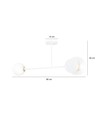 Minerva 2 Hvid loftslampe - Ø15 cm, E27, 230V, uden lyskilde
