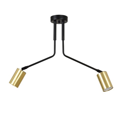 Verno 2 Sort loftslampe - GU10, 230V, uden lyskilde