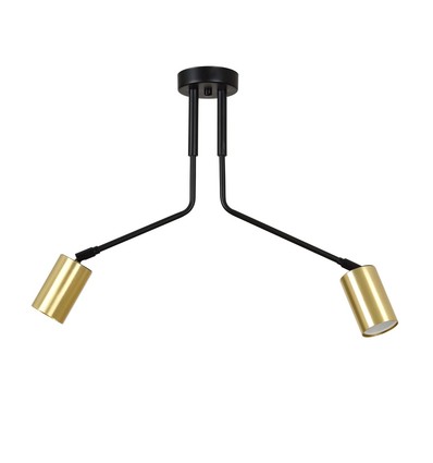 Verno 2 Sort loftslampe - GU10, 230V, uden lyskilde