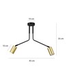 Verno 2 Sort loftslampe - GU10, 230V, uden lyskilde