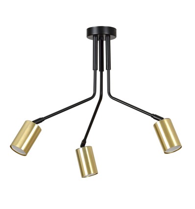 Verno 3 Sort loftslampe - GU10, 230V, uden lyskilde