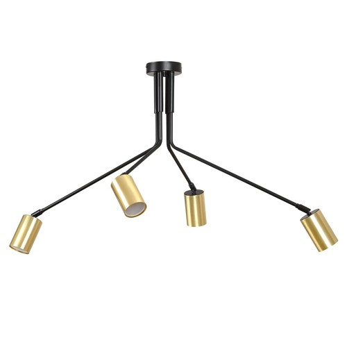 Verno 4 Sort loftslampe - GU10, 230V, uden lyskilde