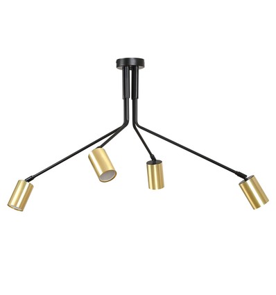Verno 4 Sort loftslampe - GU10, 230V, uden lyskilde