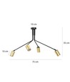 Verno 4 Sort loftslampe - GU10, 230V, uden lyskilde