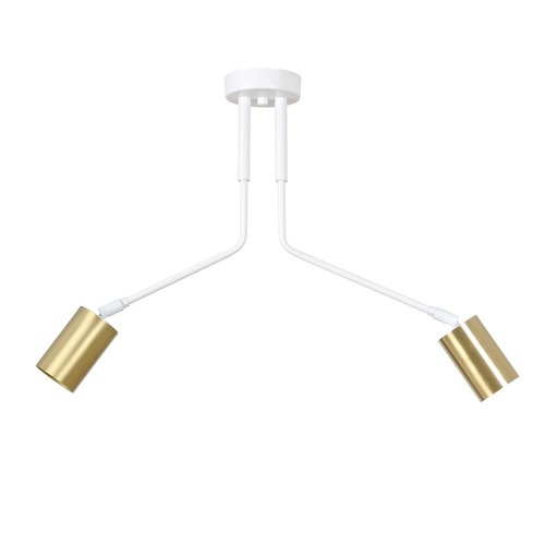Verno 2 Hvid loftslampe - GU10, 230V, uden lyskilde
