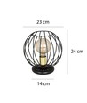 Albio LN1 Sort bordlampe - E27, 230V, uden lyskilde