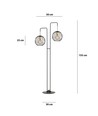Albio LP2 Sort gulvlampe - E27, 230V, uden lyskilde