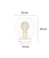 Albio LN1 Hvid bordlampe - E27, 230V, uden lyskilde
