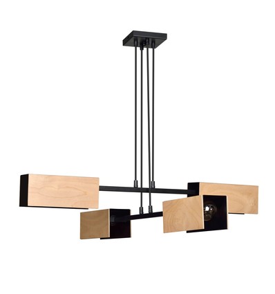 Zaper 4 Sort pendellampe - E27, 230V, uden lyskilde