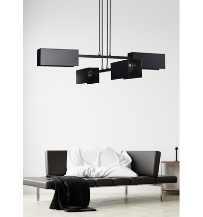 Tolos 4 Sort pendellampe - E27, 230V, uden lyskilde