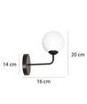 Selbi K1 Sort væglampe - Ø15 cm, E14, 230V, uden lyskilde